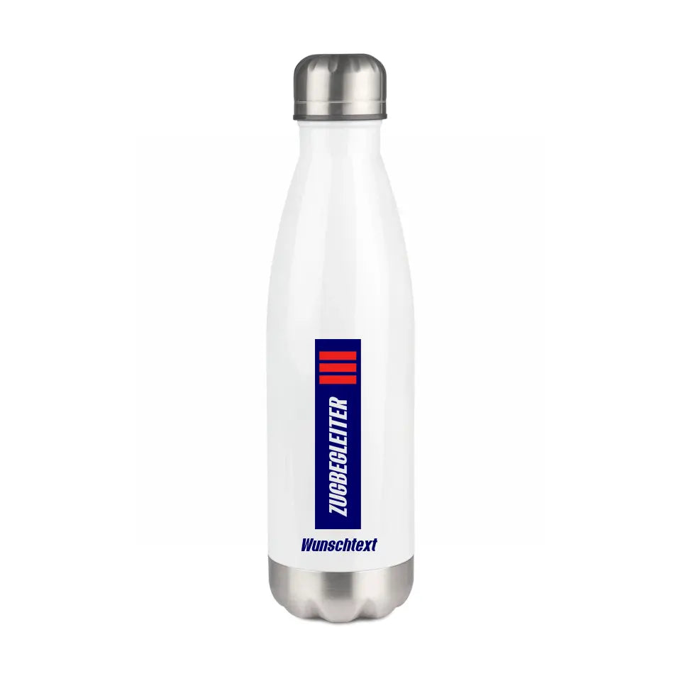 Edelstahl-Trinkflasche 750 ml - Zugbegleiter - in verschiedenen Varianten - Personalisiert