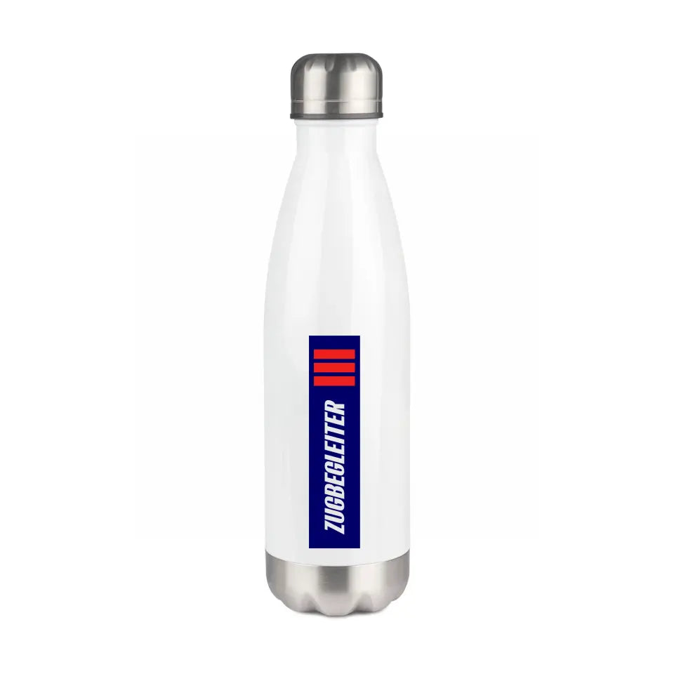 Edelstahl-Trinkflasche 750 ml - Zugbegleiter - in verschiedenen Varianten