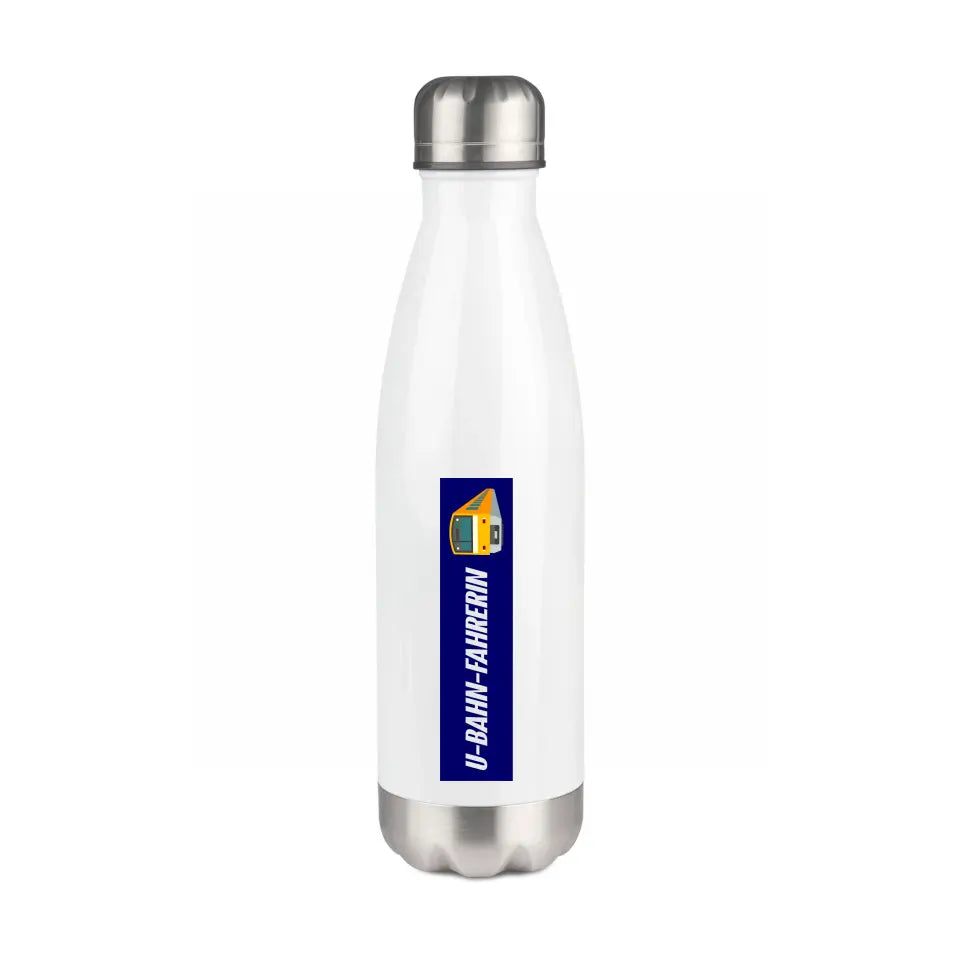 Edelstahl-Trinkflasche 750 ml - U-Bahn-Fahrerin - in verschiedenen Varianten