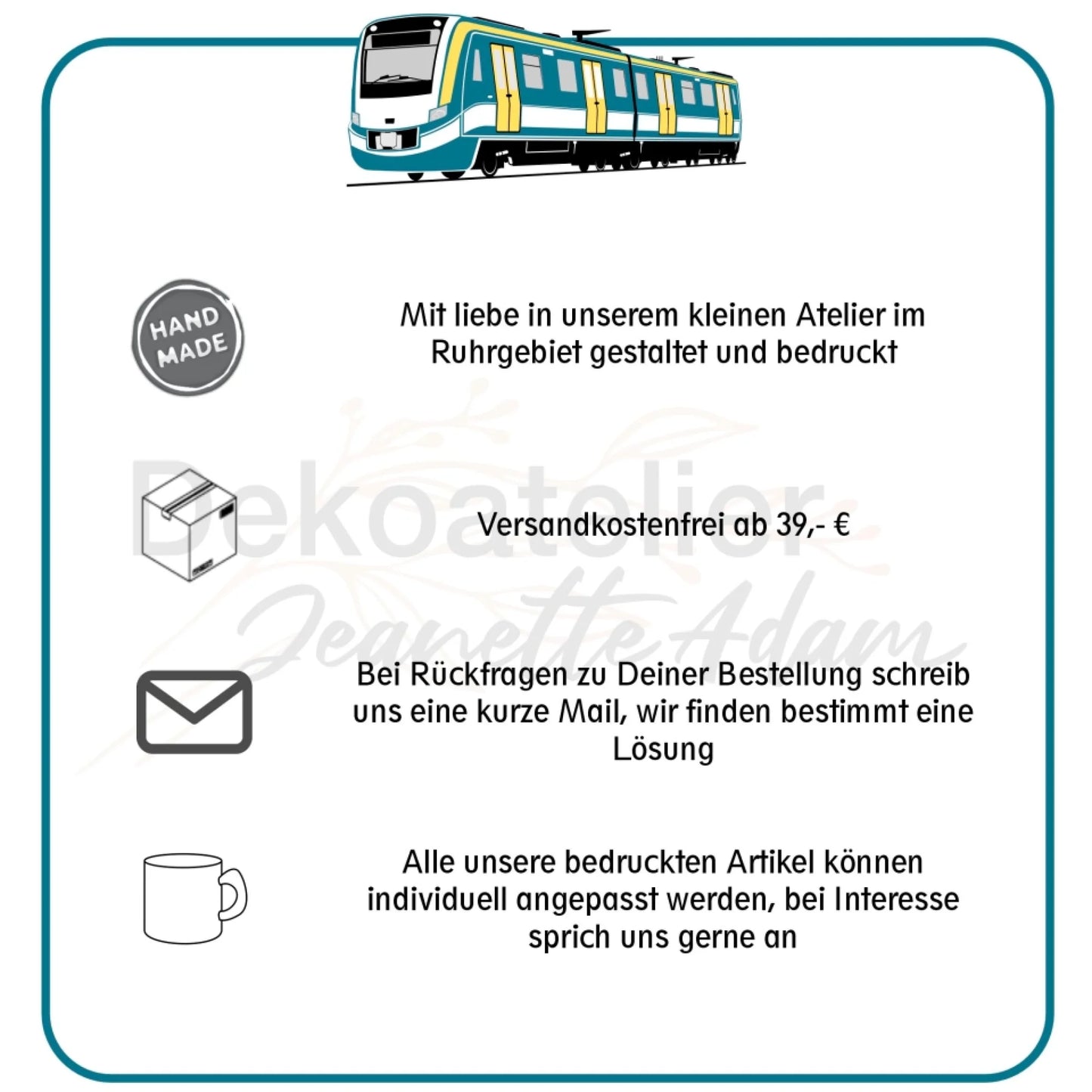 Keramik-Tasse - Lokrangierführer in verschiedenen Farben und Kombinationen - Personalisiert