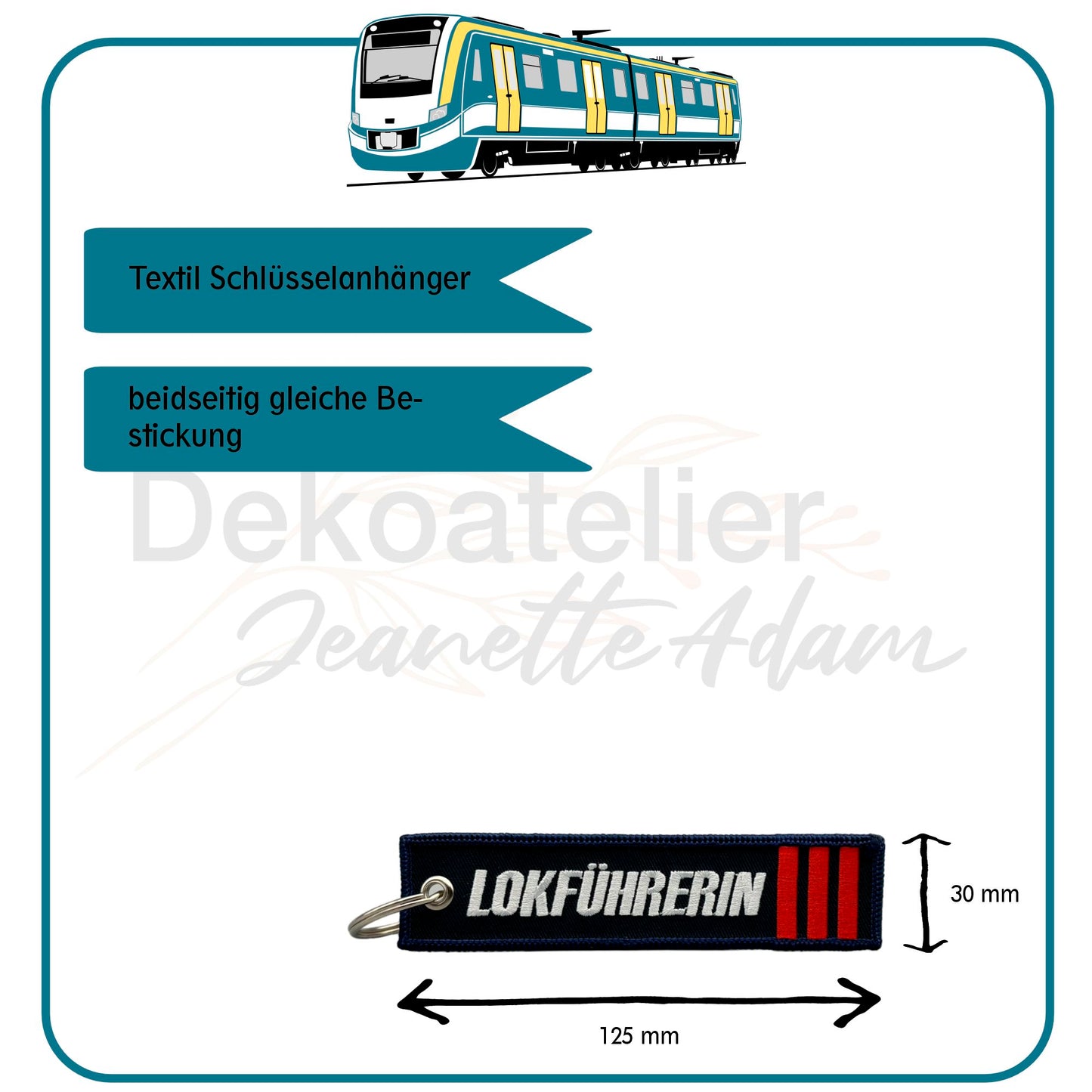 Lokführerin Schlüsselanhänger