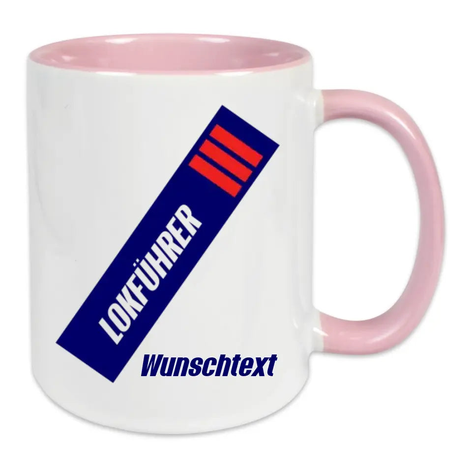 Keramik-Tasse - Lokführer in verschiedenen Farben und Kombinationen - Personalisiert