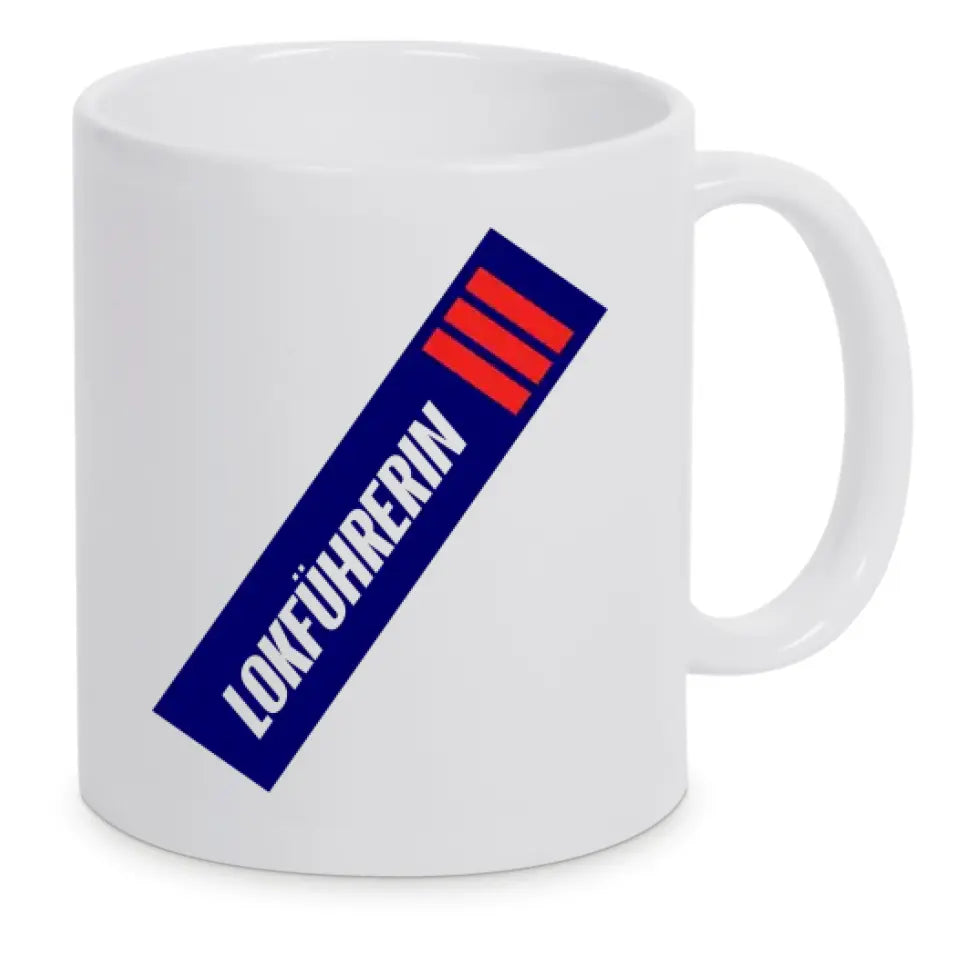 Keramik-Tasse - Lokführerin in verschiedenen Farben und Kombinationen