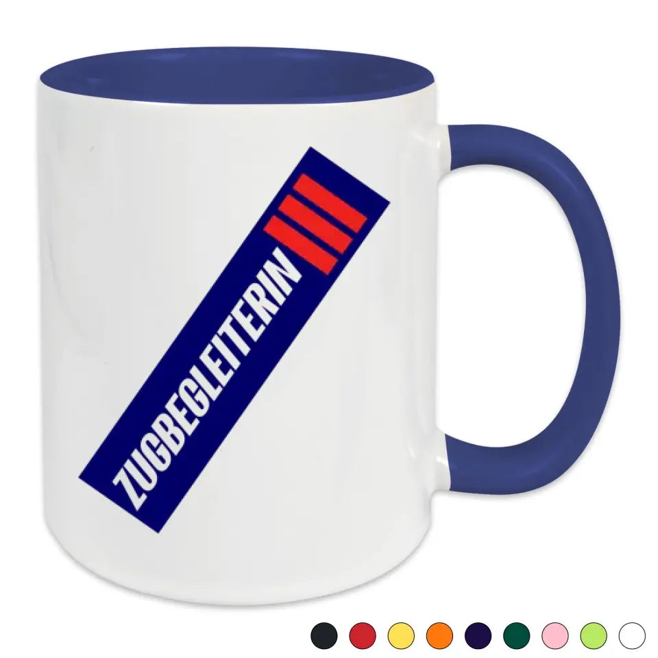Keramik-Tasse - Zugbegleiterin in verschiedenen Farben und Kombinationen