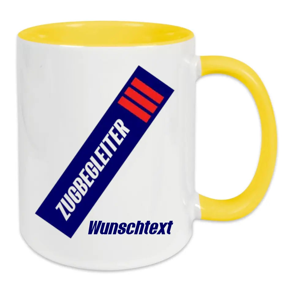 Keramik-Tasse - Zugbegleiter in verschiedenen Farben und Kombinationen - Personalisiert