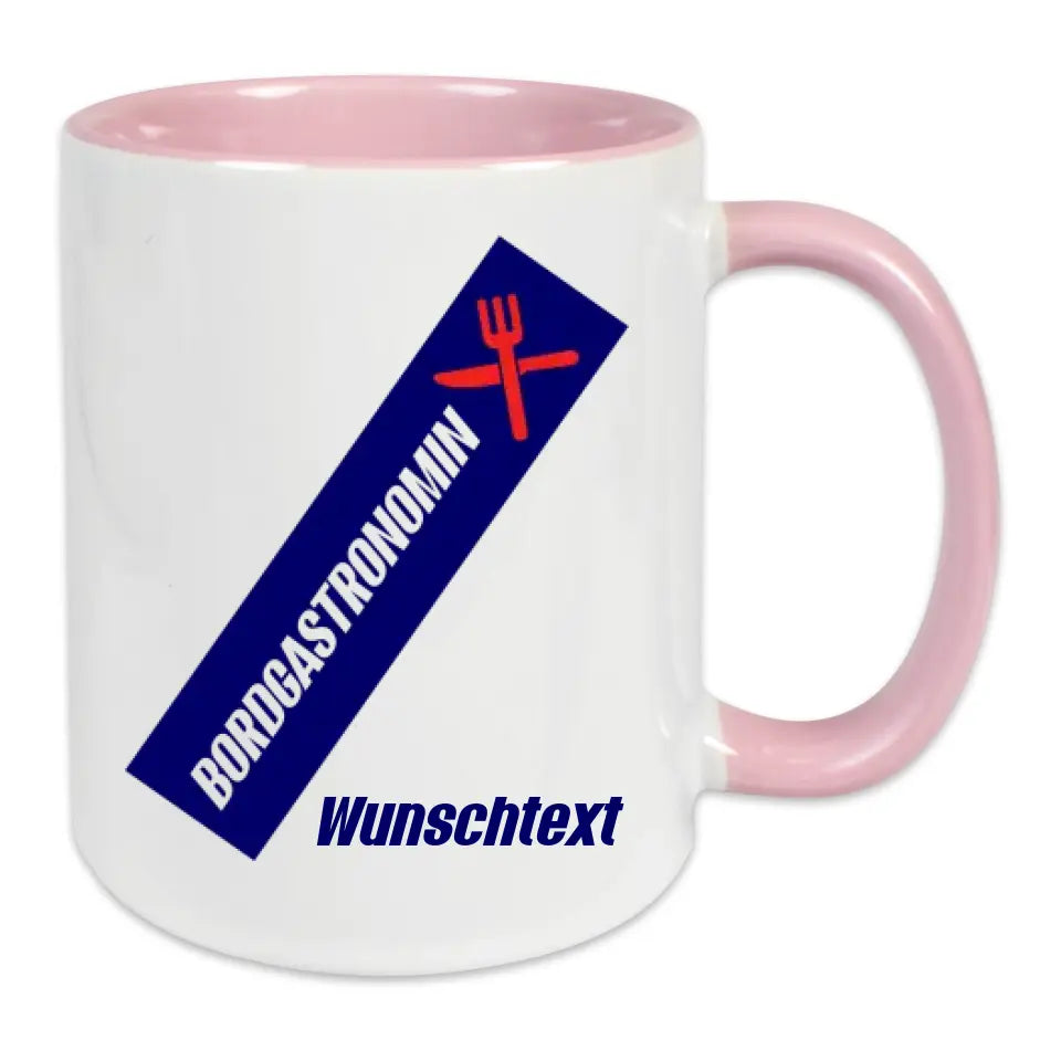 Keramik-Tasse - Bordgastronomin (Messer & Gabel) in verschiedenen Farben und Kombinationen - Personalisiert
