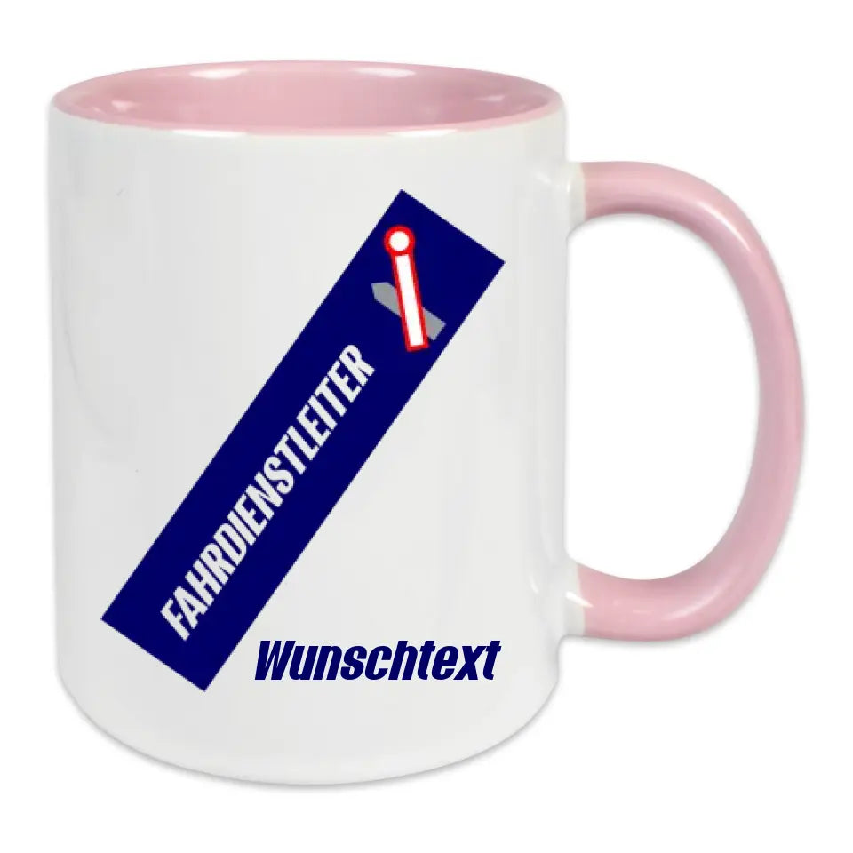 Keramik-Tasse - Fahrdienstleiter in verschiedenen Farben und Kombinationen - Personalisiert