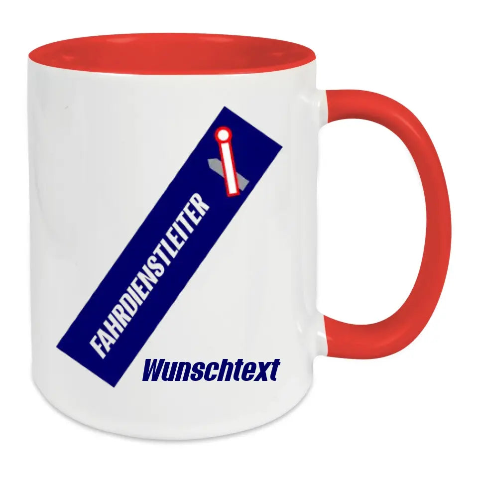 Keramik-Tasse - Fahrdienstleiter in verschiedenen Farben und Kombinationen - Personalisiert