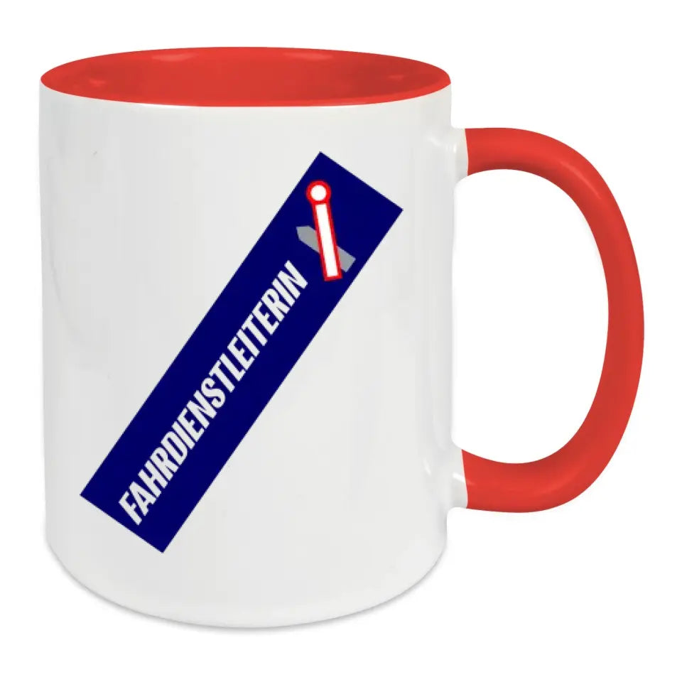 Keramik-Tasse - Fahrdienstleiterin in verschiedenen Farben und Kombinationen