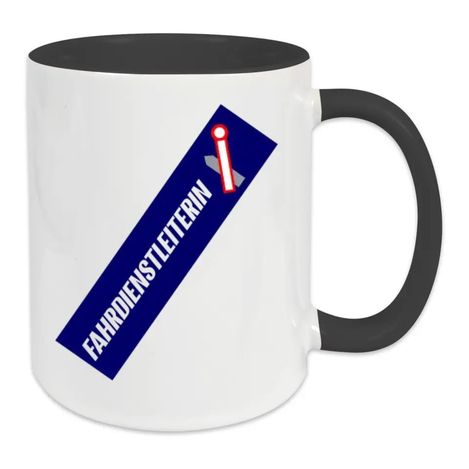 Keramik-Tasse - Fahrdienstleiterin in verschiedenen Farben und Kombinationen