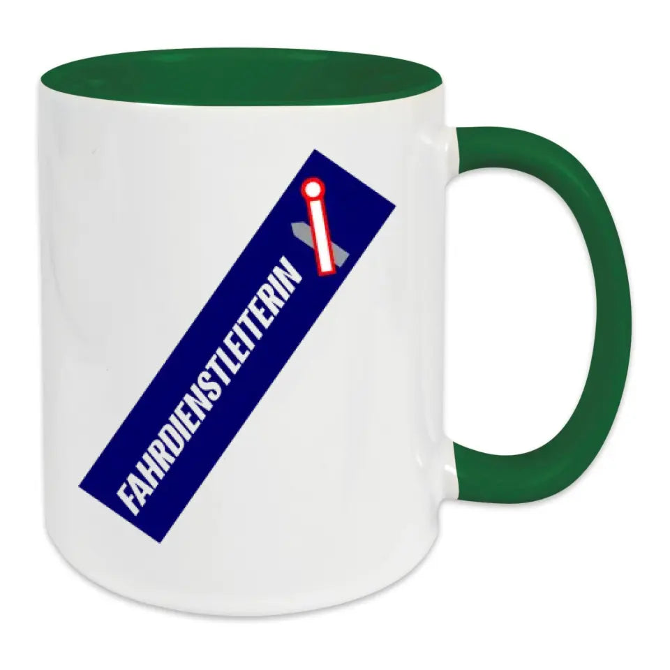 Keramik-Tasse - Fahrdienstleiterin in verschiedenen Farben und Kombinationen