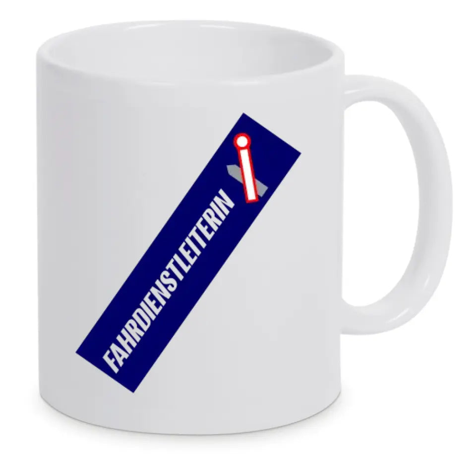 Keramik-Tasse - Fahrdienstleiterin in verschiedenen Farben und Kombinationen