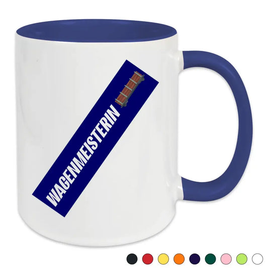 Keramik-Tasse - Wagenmeisterin in verschiedenen Farben und Kombinationen