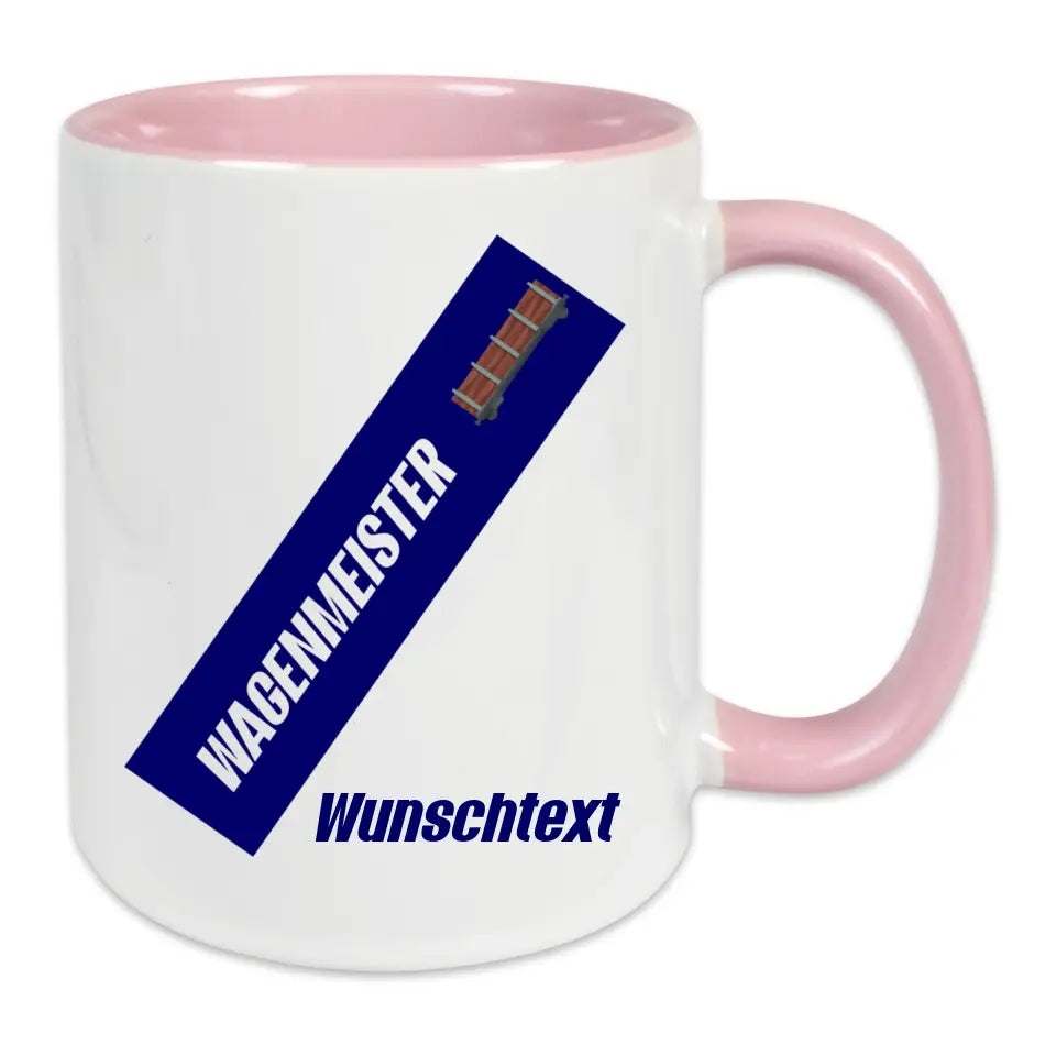 Keramik-Tasse - Wagenmeister in verschiedenen Farben und Kombinationen - Personalisiert