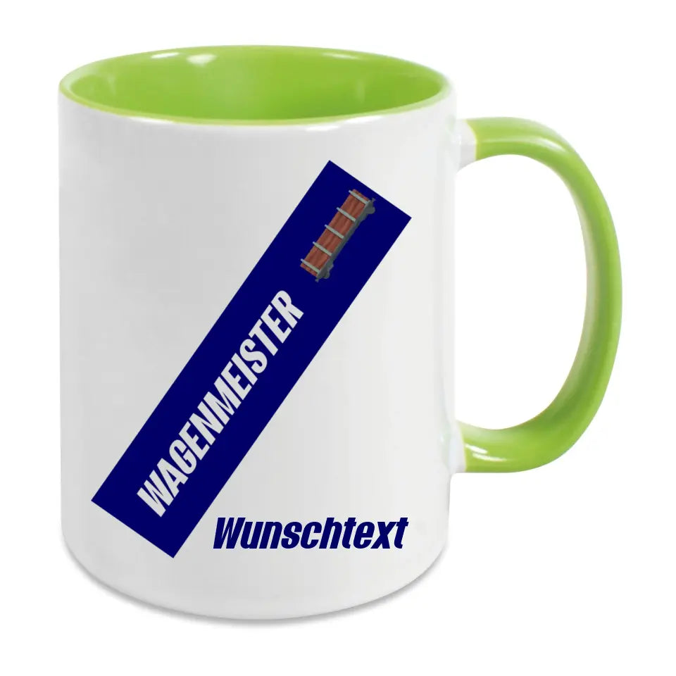 Keramik-Tasse - Wagenmeister in verschiedenen Farben und Kombinationen - Personalisiert