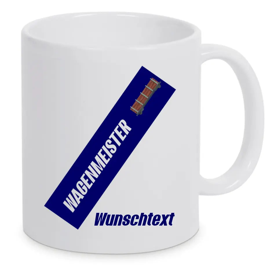 Keramik-Tasse - Wagenmeister in verschiedenen Farben und Kombinationen - Personalisiert