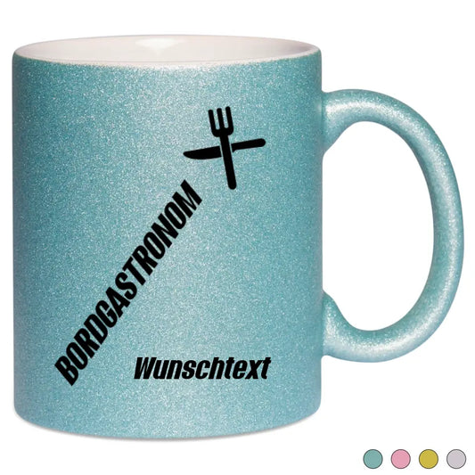 Keramik-Tasse Spark - Bordgastronom (Messer & Gabel) in verschiedenen Varianten - Personalisiert