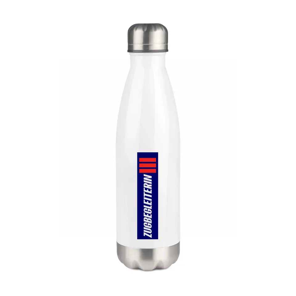 Edelstahl-Trinkflasche 500 ml - Zugbegleiterin - in verschiedenen Varianten