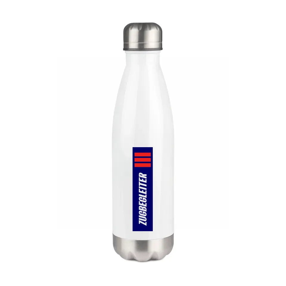 Edelstahl-Trinkflasche 500 ml - Zugbegleiter - in verschiedenen Varianten