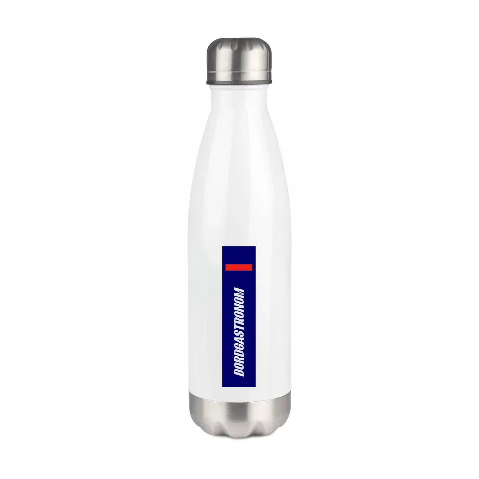 Edelstahl-Trinkflasche 500 ml - Bordgastronom (Streifen) - in verschiedenen Varianten