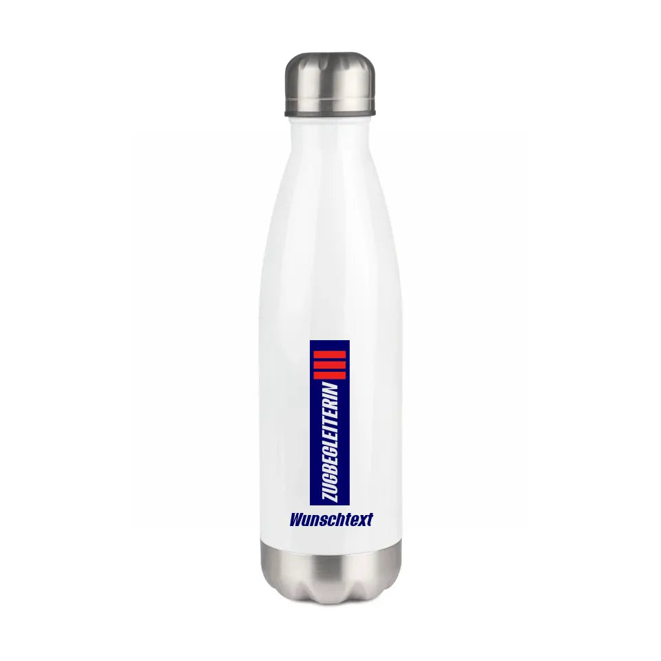 Edelstahl-Trinkflasche 500 ml - Zugbegleiterin- in verschiedenen Varianten - Personalisiert