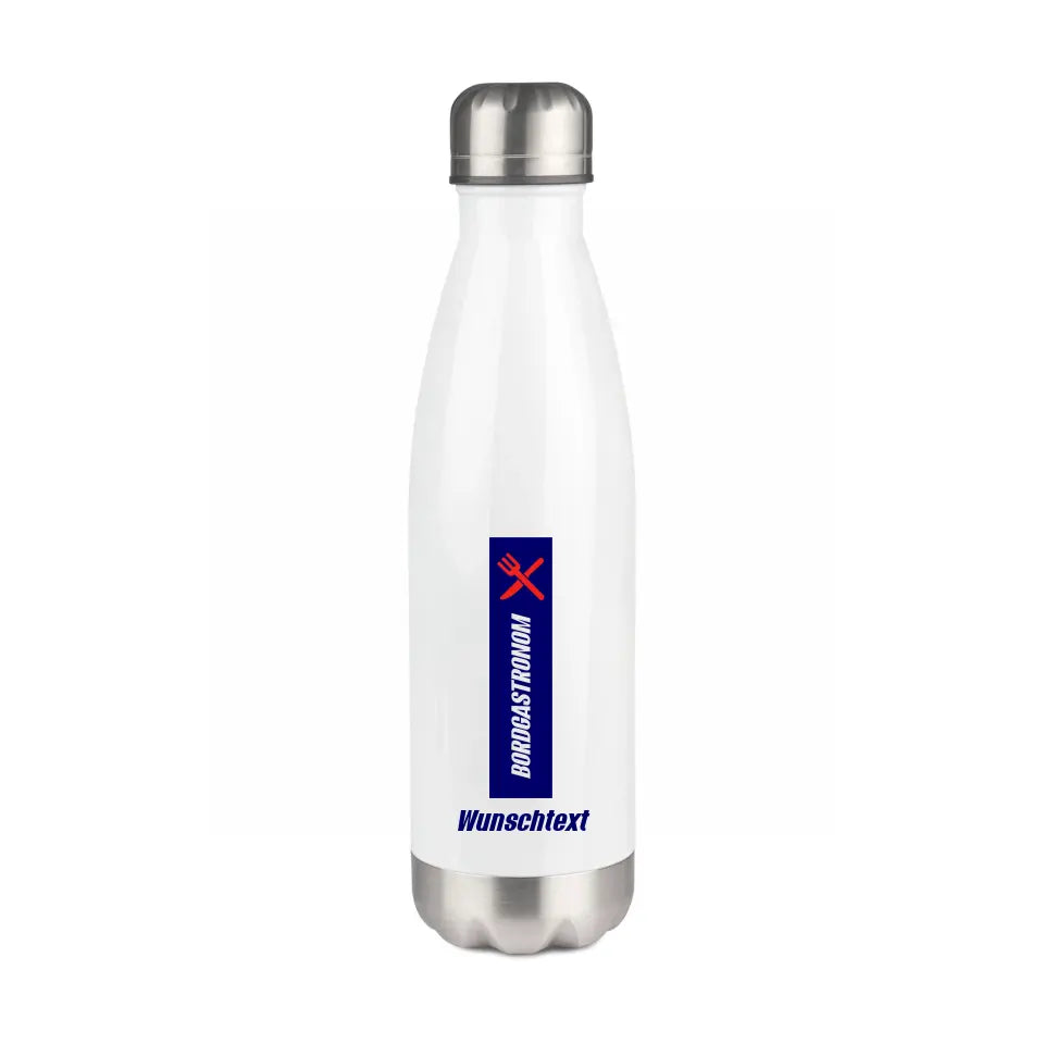 Edelstahl-Trinkflasche 500 ml - Bordgastronom (Messer & Gabel) - in verschiedenen Varianten - Personalisiert