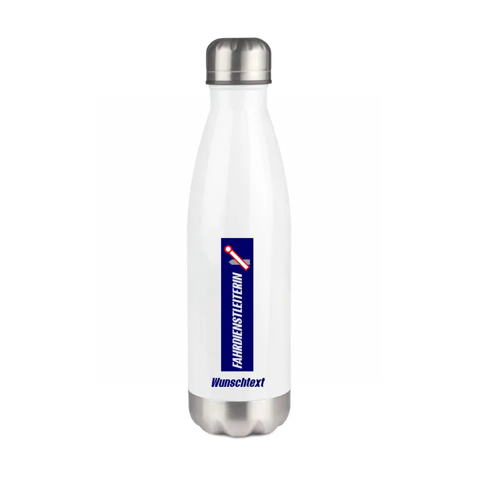 Edelstahl-Trinkflasche 750 ml - Fahrdienstleiterin - in verschiedenen Varianten - Personalisiert