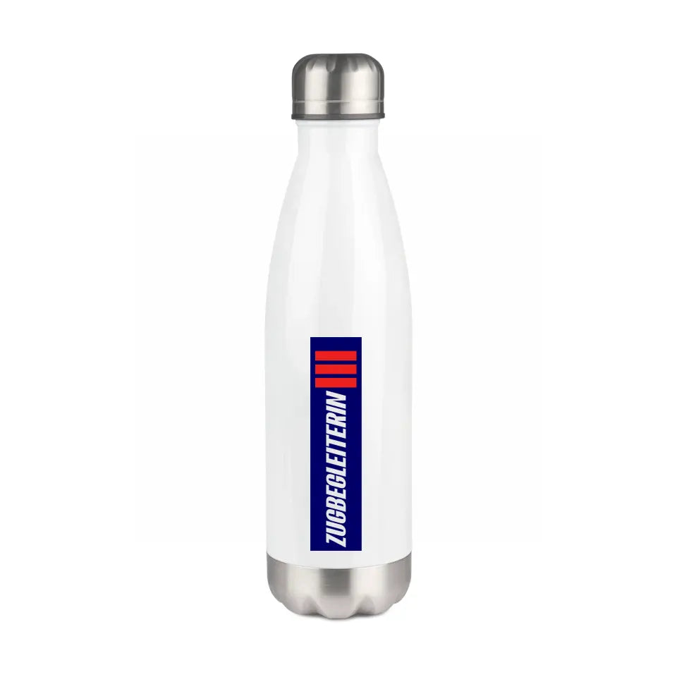 Edelstahl-Trinkflasche 750 ml - Zugbegleiterin - in verschiedenen Varianten