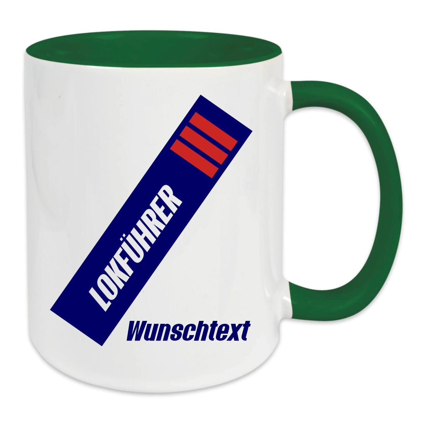Keramik-Tasse - Lokführer in verschiedenen Farben und Kombinationen - Personalisiert