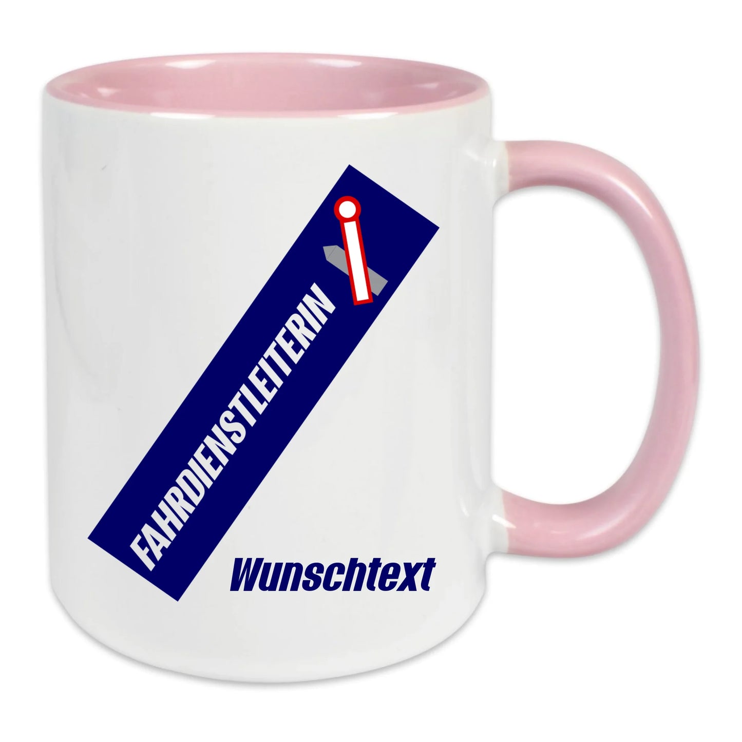 Keramik-Tasse - Fahrdienstleiterin in verschiedenen Farben und Kombinationen - Personalisiert