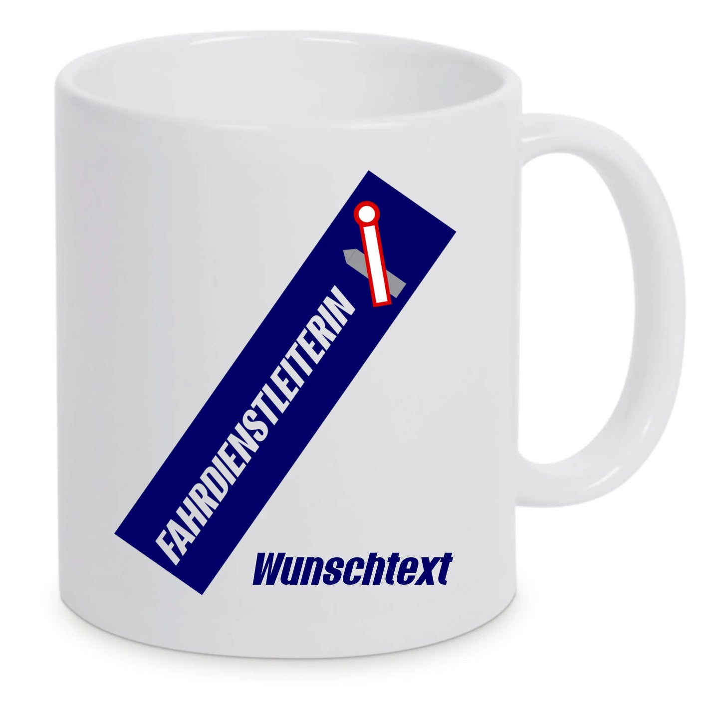 Keramik-Tasse - Fahrdienstleiterin in verschiedenen Farben und Kombinationen - Personalisiert