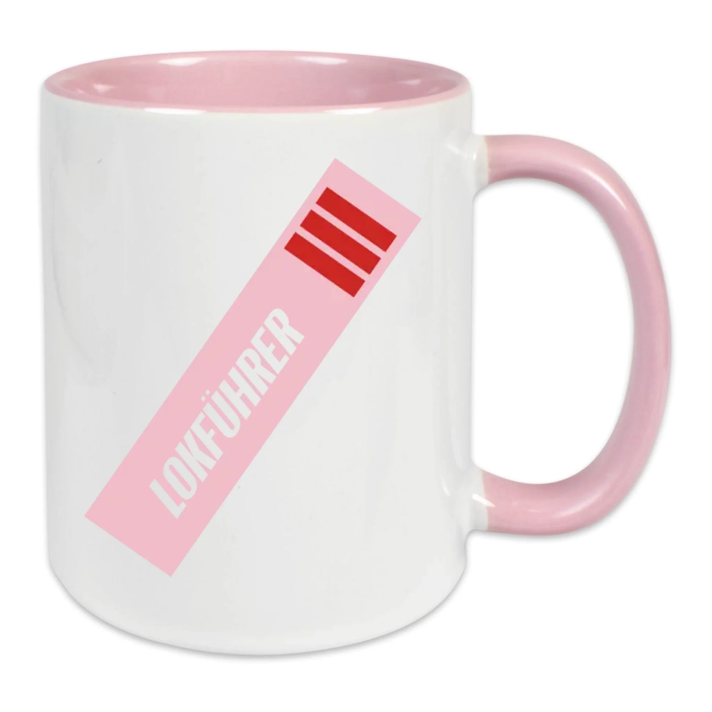 Keramik-Tasse - Lokführer altrosa